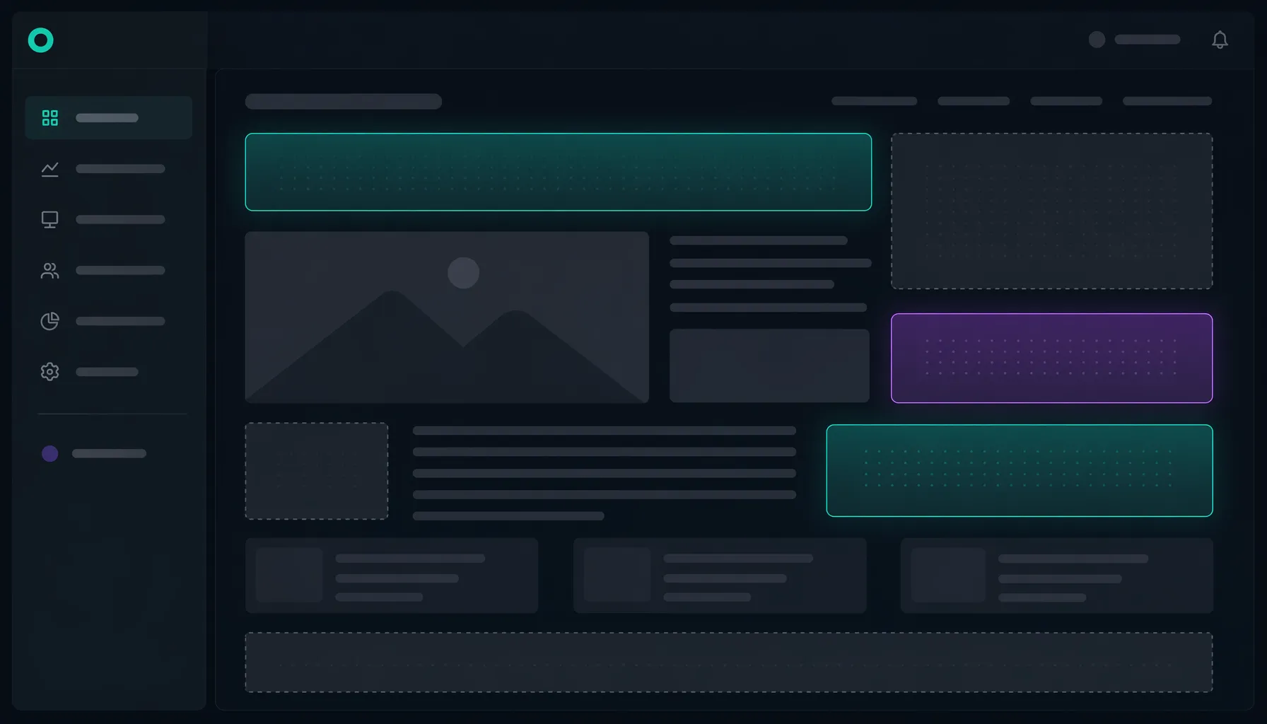 Dashboard showing filled and unfilled remnant ad inventory slots